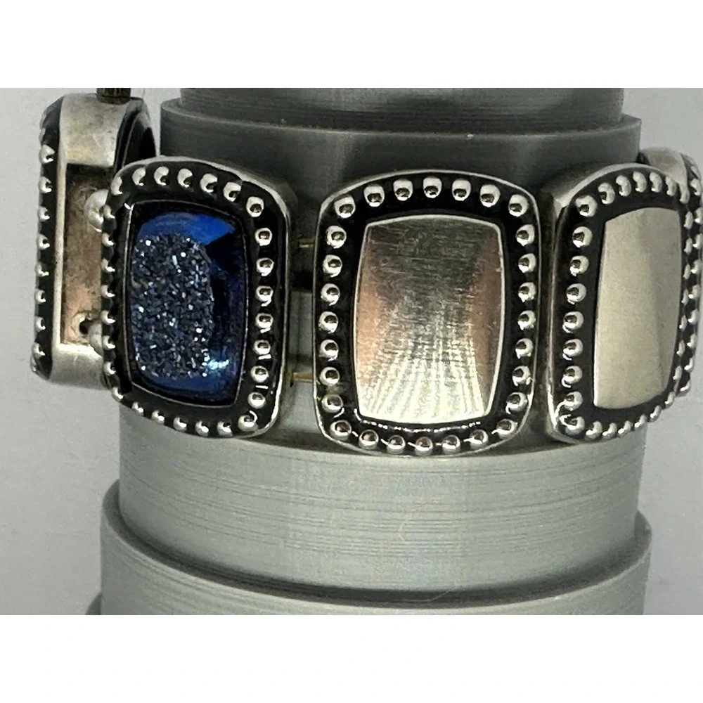 Amy Kahn Russell‎ Watch New Battery Mother of Pearl Stretch Bracelet Watch 6.5